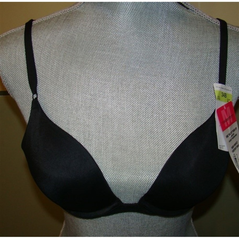 NWOT Maidenform 34D Black One Fabulous Fit Embellished Push Up Bra 7180 120946
